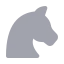 Horsehead icon with bulk rounded style