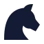 Horsehead icon with solid sharp style
