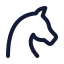 Horsehead icon with stroke standard style