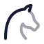 Horsehead icon with twotone rounded style