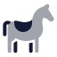 Horsesaddle icon with bulk rounded style