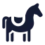 Horsesaddle icon with solid rounded style