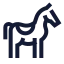 Horsesaddle icon with stroke sharp style