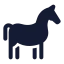 Horse icon with solid standard style