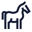 Horse icon with stroke sharp style