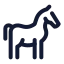 Horse icon with stroke standard style