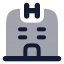 Hospital icon with bulk rounded style