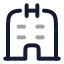 Hospital icon with twotone rounded style