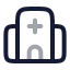 Hospital icon with twotone rounded style
