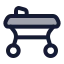 Hospitalbed icon with duotone rounded style