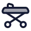 Hospitalbed icon with duotone rounded style