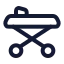 Hospitalbed icon with stroke rounded style