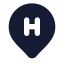 Hospitallocation icon with solid standard style