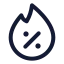 Hotprice icon with stroke rounded style