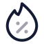 Hotprice icon with twotone rounded style