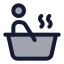 Hottube icon with duotone standard style