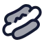 Hotdog icon with duotone rounded style