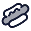 Hotdog icon with duotone standard style