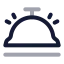 Hotelbell icon with twotone rounded style