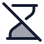Hourglassoff icon with duotone rounded style