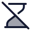 Hourglassoff icon with duotone standard style