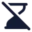 Hourglassoff icon with solid standard style