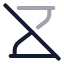 Hourglassoff icon with twotone rounded style