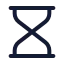Hourglass icon with stroke rounded style