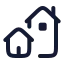 House icon with stroke rounded style