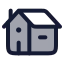 House icon with duotone rounded style