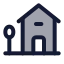 House icon with duotone standard style