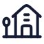 House icon with stroke rounded style