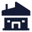 House icon with solid sharp style
