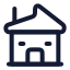House icon with stroke rounded style