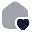 Househeart icon with bulk rounded style