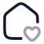 Househeart icon with twotone rounded style