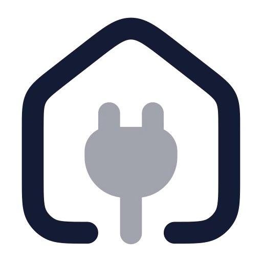 House Plug Icon in Bulk Rounded style