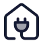 Houseplug icon with duotone standard style