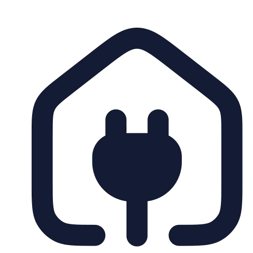 House Plug Icon in Solid Rounded style