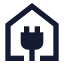 Houseplug icon with solid sharp style