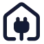 Houseplug icon with solid standard style
