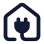 Houseplug icon with solid standard style