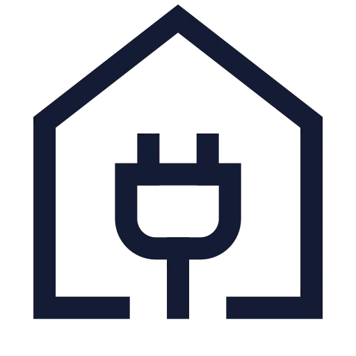 House Plug Icon in Stroke Sharp style
