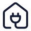 Houseplug icon with stroke standard style