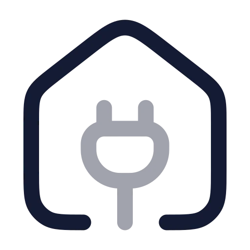 House Plug Icon in Twotone Rounded style