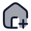 Houseplus icon with duotone rounded style