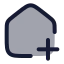 Houseplus icon with duotone rounded style