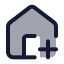 Houseplus icon with duotone standard style