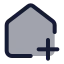 Houseplus icon with duotone standard style