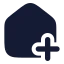 Houseplus icon with solid rounded style